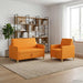Bankenset met opbergruimte 2 st Donkergeel Polyester