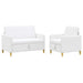 Bankenset met opbergruimte 2 st Wit Polyester