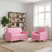 Bankenset met opbergruimte 2 st Roze Polyester