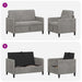 Bankenset met opbergruimte 2 st Lichtgrijs Polyester