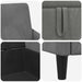 Bankenset met opbergruimte 2 st Donkergrijs Polyester