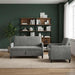 Bankenset met opbergruimte 2 st Donkergrijs Polyester