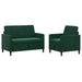 Bankenset met opbergruimte 2 st Donkergroen Polyester