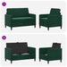Bankenset met opbergruimte 2 st Donkergroen Polyester