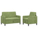 Bankenset met opbergruimte 2 st Lichtgroen Polyester