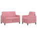 Bankenset met opbergruimte 2 st Roze Polyester