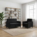 Bankenset met opbergruimte 2 st Zwart Polyester