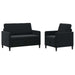 Bankenset met opbergruimte 2 st Zwart Polyester
