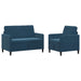 Bankenset met opbergruimte 2 st Blauw Polyester