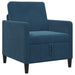 Bankenset met opbergruimte 2 st Blauw Polyester