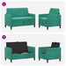 Bankenset met opbergruimte 2 st Turquoise Polyester