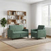 Bankenset met opbergruimte 2 st Zeegroen Polyester