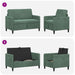Bankenset met opbergruimte 2 st Zeegroen Polyester