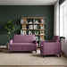 Bankenset met opbergruimte 2 st Paars Polyester