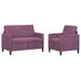 Bankenset met opbergruimte 2 st Paars Polyester