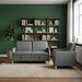 Bankenset met opbergruimte 2 st Donkergrijs Polyester