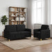 Bankenset met opbergruimte 2 st Zwart Polyester