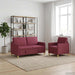 Bankenset met opbergruimte 2 st Wijnrood Polyester