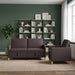 Bankenset met opbergruimte 2 st Donkerbruin Polyester