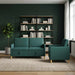 Bankenset met opbergruimte 2 st Donkergroen Polyester