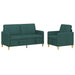 Bankenset met opbergruimte 2 st Donkergroen Polyester