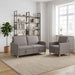 Bankenset met opbergruimte 2 st Taupe Polyester