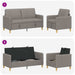 Bankenset met opbergruimte 2 st Taupe Polyester