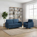 Bankenset met opbergruimte 2 st Blauw Polyester