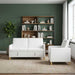 Bankenset met opbergruimte 2 st Wit Polyester
