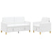 Bankenset met opbergruimte 2 st Wit Polyester