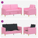 Bankenset met opbergruimte 2 st Roze Polyester