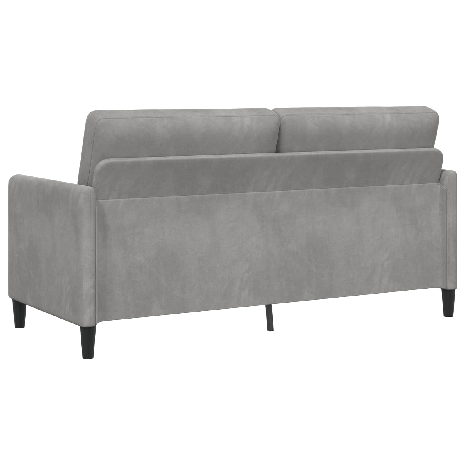 Bankenset met opbergruimte 2 st Lichtgrijs Polyester