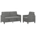 Bankenset met opbergruimte 2 st Donkergrijs Polyester