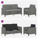 Bankenset met opbergruimte 2 st Donkergrijs Polyester