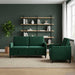 Bankenset met opbergruimte 2 st Donkergroen Polyester