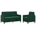 Bankenset met opbergruimte 2 st Donkergroen Polyester