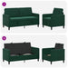Bankenset met opbergruimte 2 st Donkergroen Polyester