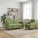 Bankenset met opbergruimte 2 st Lichtgroen Polyester