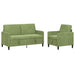 Bankenset met opbergruimte 2 st Lichtgroen Polyester