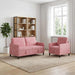 Bankenset met opbergruimte 2 st Roze Polyester