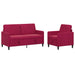 Bankenset met opbergruimte 2 st Wijnrood Polyester