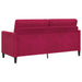 Bankenset met opbergruimte 2 st Wijnrood Polyester