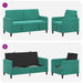 Bankenset met opbergruimte 2 st Turquoise Polyester
