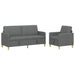 Bankenset met opbergruimte 2 st Donkergrijs Polyester