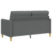 Bankenset met opbergruimte 2 st Donkergrijs Polyester