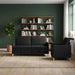 Bankenset met opbergruimte 2 st Zwart Polyester