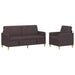 Bankenset met opbergruimte 2 st Donkerbruin Polyester