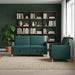 Bankenset met opbergruimte 2 st Donkergroen Polyester