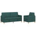 Bankenset met opbergruimte 2 st Donkergroen Polyester