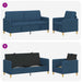 Bankenset met opbergruimte 2 st Blauw Polyester